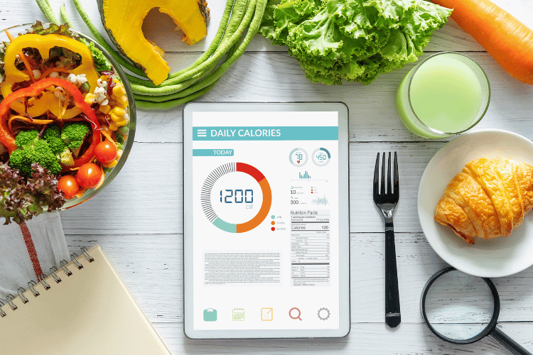 Monitor food intake and track calories